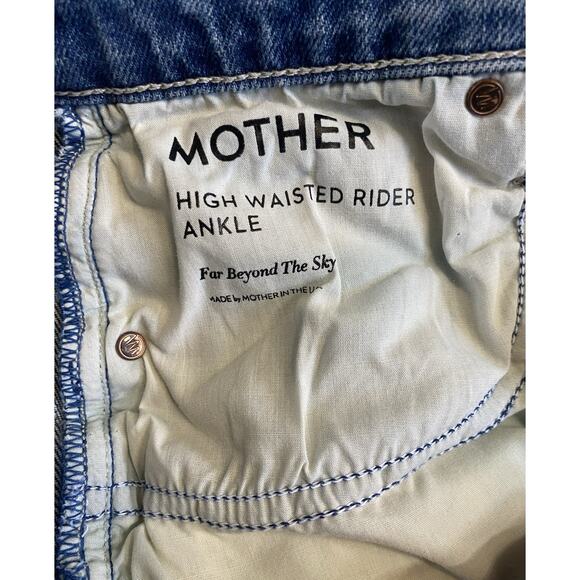 MOTHER Superior Jeans Womens Sz 26 Rider Ankle Far Beyond The Sky Casual Pants - Picture 6 of 12